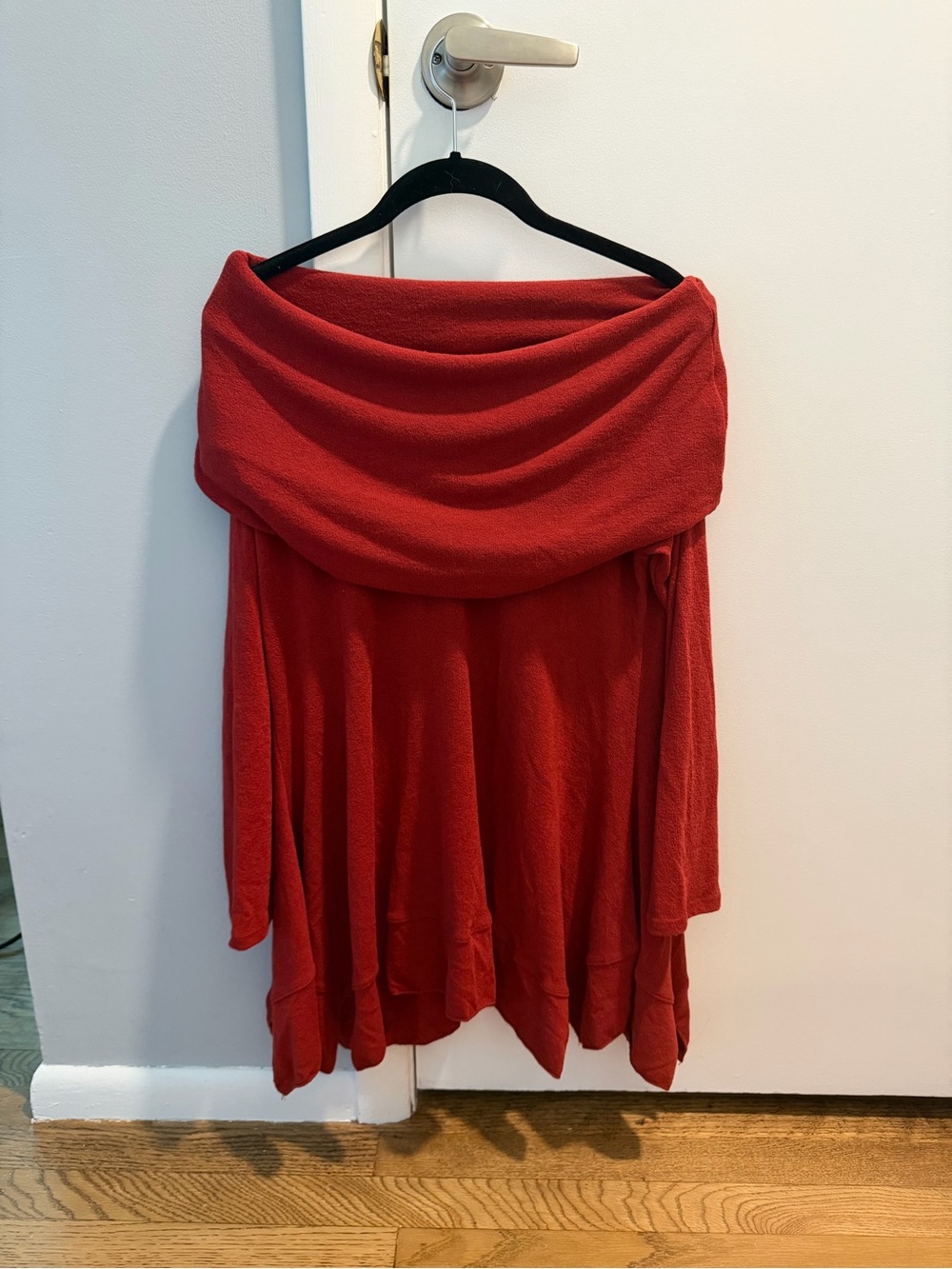 Soft Surroundings Red Off-Shoulder Sweater